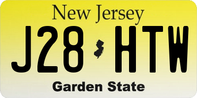 NJ license plate J28HTW