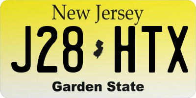 NJ license plate J28HTX