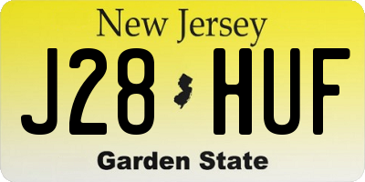 NJ license plate J28HUF