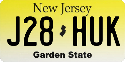 NJ license plate J28HUK