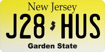 NJ license plate J28HUS