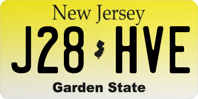 NJ license plate J28HVE