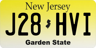 NJ license plate J28HVI
