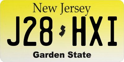 NJ license plate J28HXI
