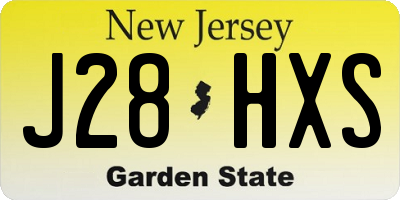NJ license plate J28HXS