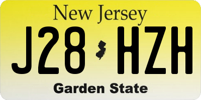 NJ license plate J28HZH