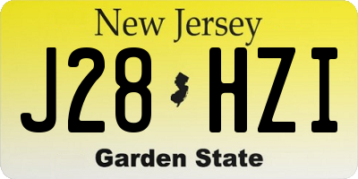 NJ license plate J28HZI