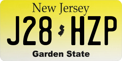 NJ license plate J28HZP