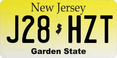 NJ license plate J28HZT