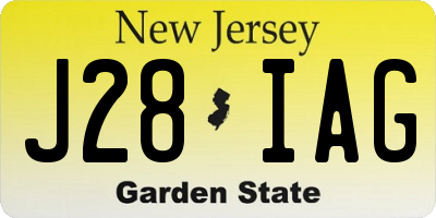 NJ license plate J28IAG