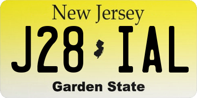NJ license plate J28IAL