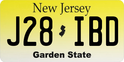 NJ license plate J28IBD