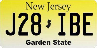NJ license plate J28IBE