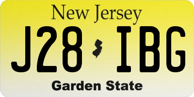 NJ license plate J28IBG