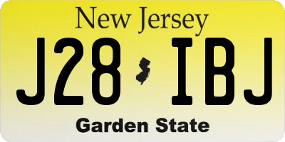 NJ license plate J28IBJ