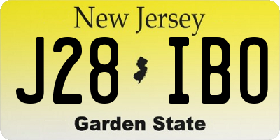 NJ license plate J28IBO