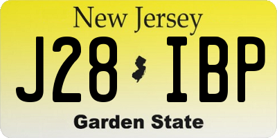NJ license plate J28IBP