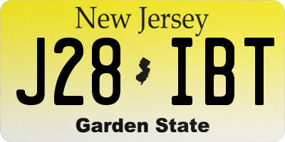 NJ license plate J28IBT