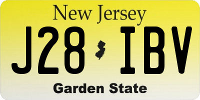 NJ license plate J28IBV