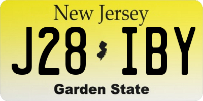 NJ license plate J28IBY
