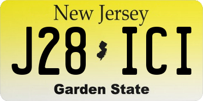 NJ license plate J28ICI