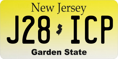 NJ license plate J28ICP