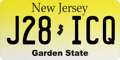 NJ license plate J28ICQ