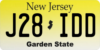 NJ license plate J28IDD