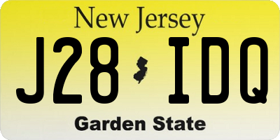 NJ license plate J28IDQ