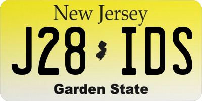NJ license plate J28IDS