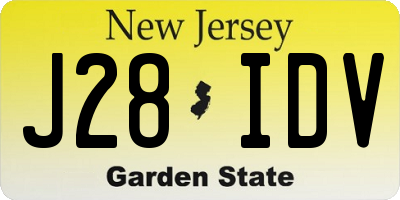 NJ license plate J28IDV