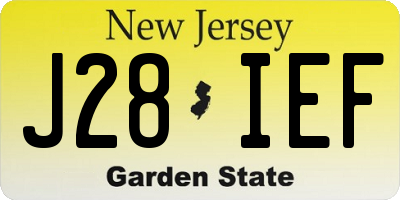 NJ license plate J28IEF