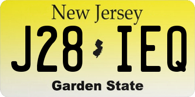 NJ license plate J28IEQ