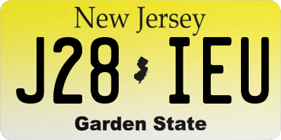 NJ license plate J28IEU