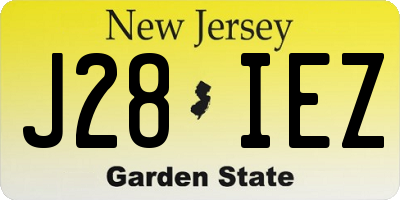 NJ license plate J28IEZ