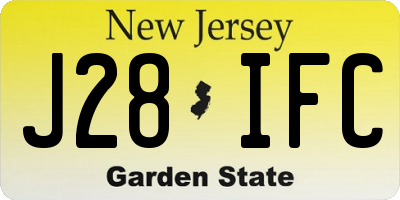 NJ license plate J28IFC