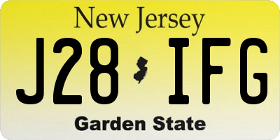 NJ license plate J28IFG