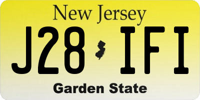NJ license plate J28IFI