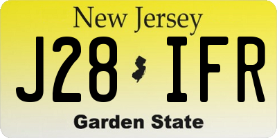 NJ license plate J28IFR