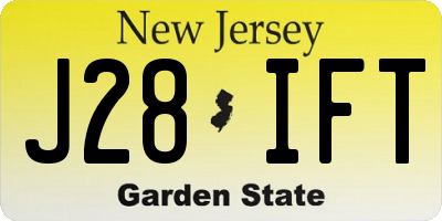NJ license plate J28IFT