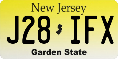 NJ license plate J28IFX
