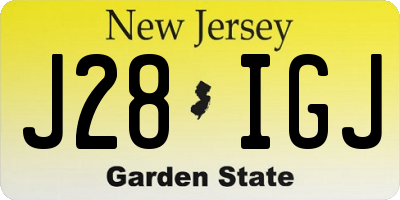 NJ license plate J28IGJ