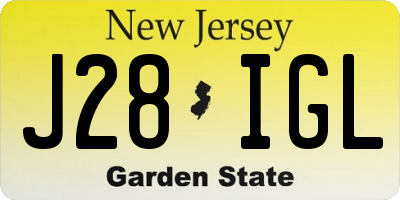 NJ license plate J28IGL
