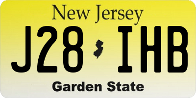 NJ license plate J28IHB