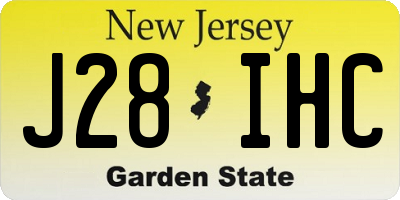 NJ license plate J28IHC