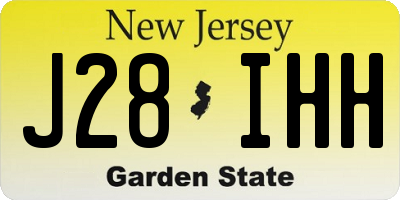NJ license plate J28IHH