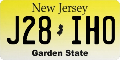 NJ license plate J28IHO