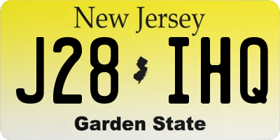NJ license plate J28IHQ