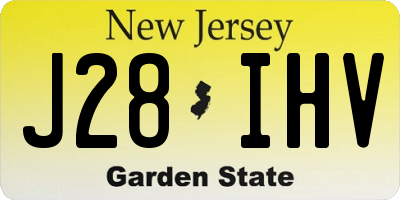 NJ license plate J28IHV