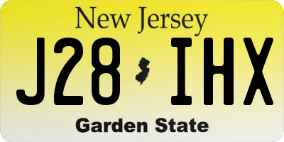 NJ license plate J28IHX